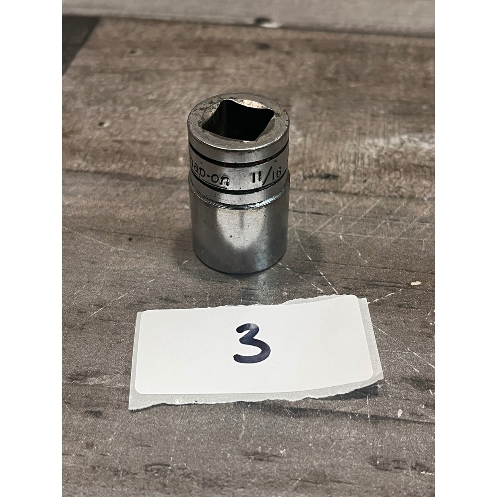 Snap-on SW-221 11/16 12-Point Shallow Socket 1/2 Drive USA Vintage Hand Tool